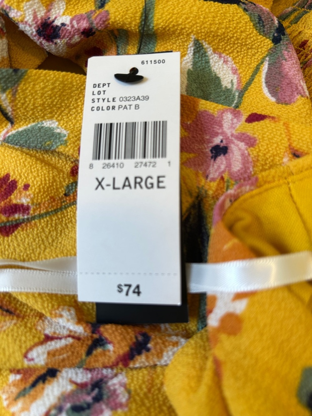 Alyx Yellow Floral V-Neck Sleeveless Wide Leg Jumpsuit XL New - Picture 10 of 12